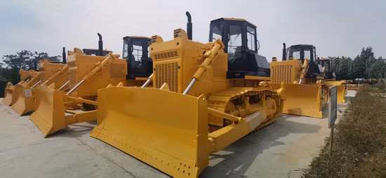 Petits bulldozers à godets à chenilles pour l'ingénierie forestière, prix de gros de construction, mini bulldozers à roues hydrostatiques avec lame et treuil forestier à vendre